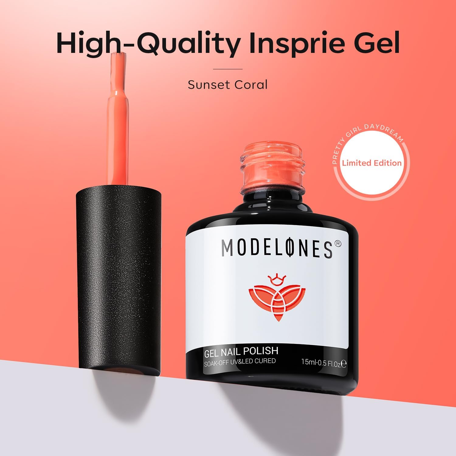 Modelones 15ML Peach Carly Coral Orange Gel Nail Polish for Summer Nail Art - Image 9