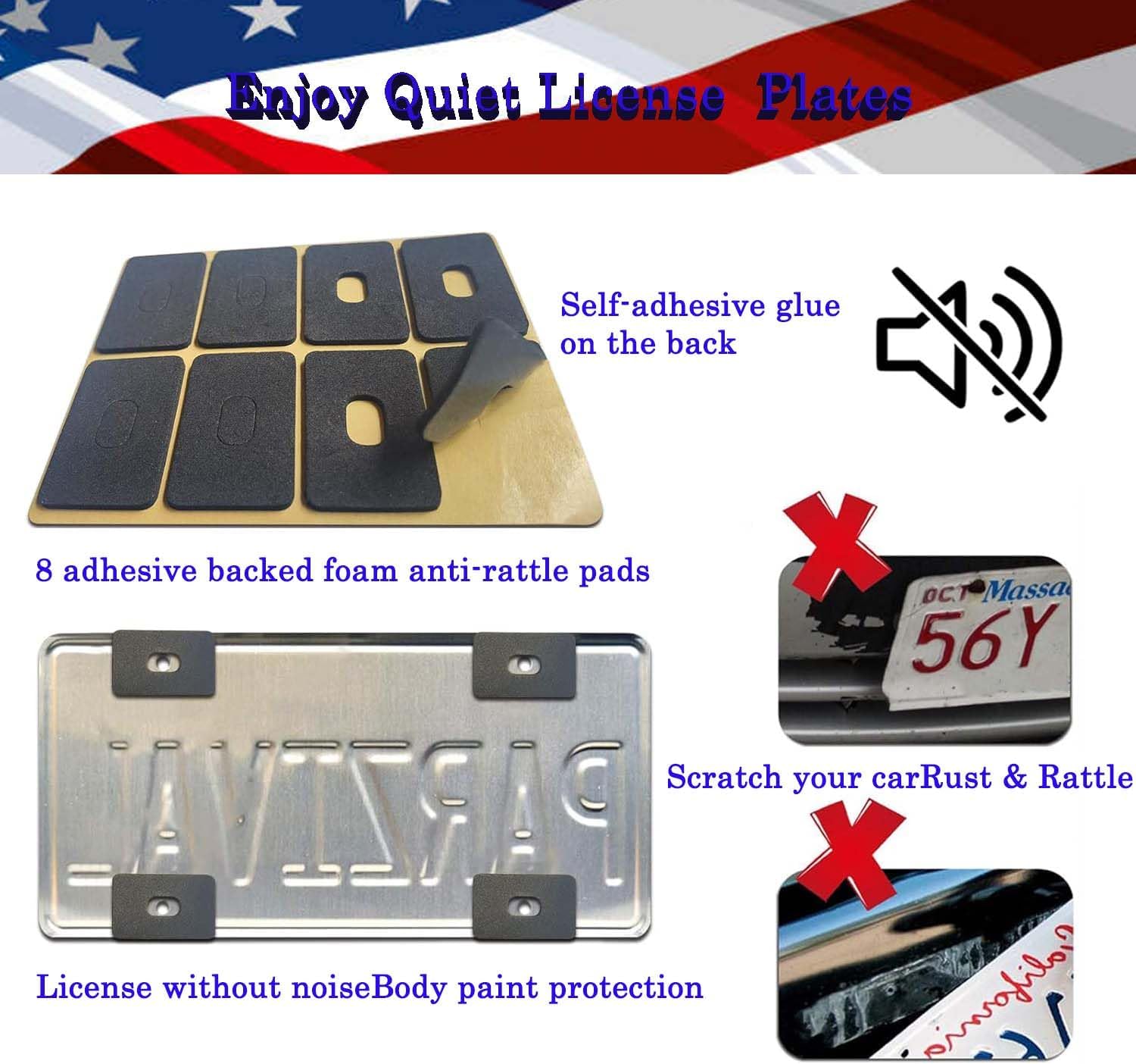 2 Pack Clear Acrylic License Plate Covers with Screw Caps for Standard US Plates - Image 6