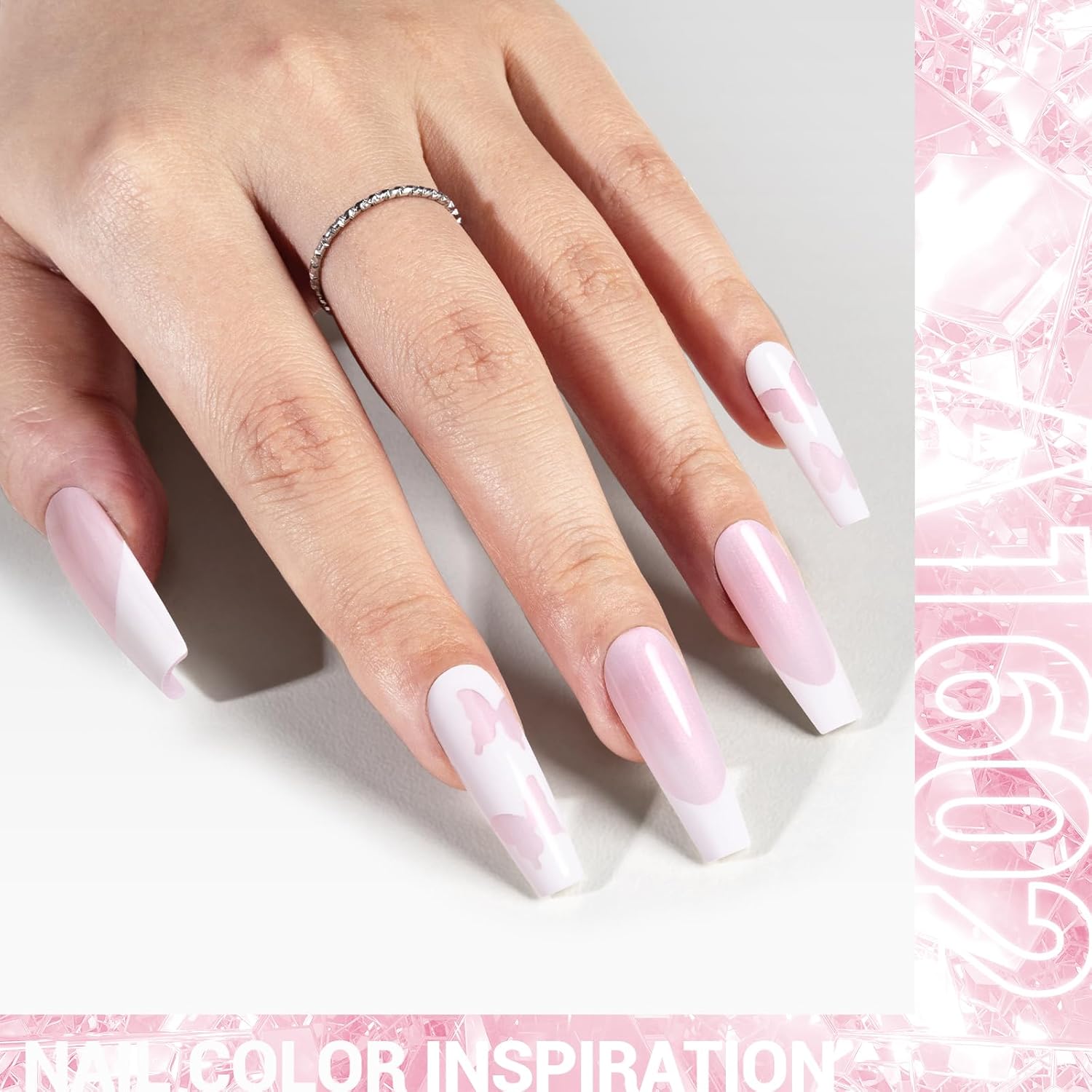 MelodySusie 0.5fl oz Shimmer Pearl Pink Gel Nail Polish for DIY Manicure - Image 3
