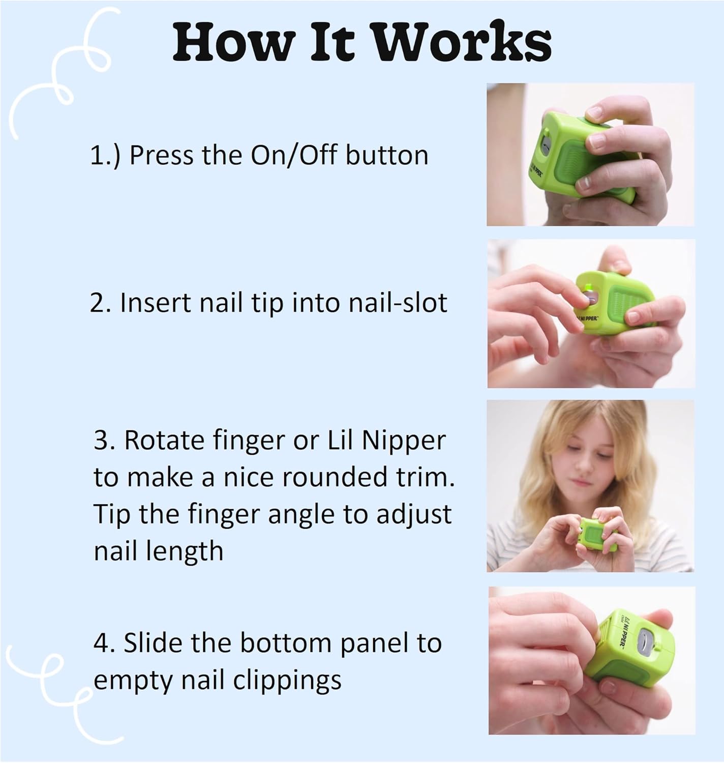 Lil Nipper Electric Baby Nail Clipper with Catcher for Safe Nail Care - Image 6