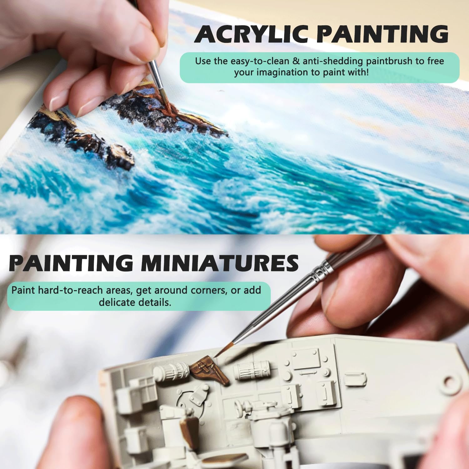 Wet Palette for Miniature Painting with Brushes and Plates, Airtight Travel-Friendly Design - Image 5