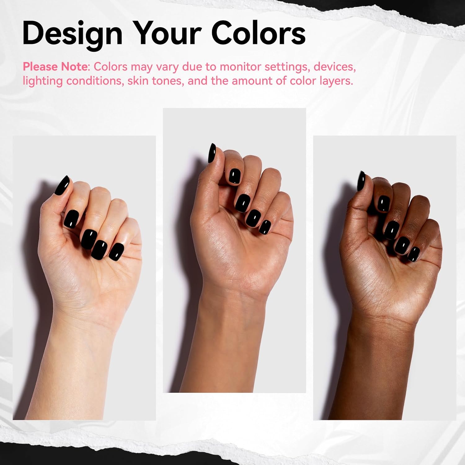 15ml 9-Free Vegan Black Nail Polish with Castor Oil for French Manicures - Image 5
