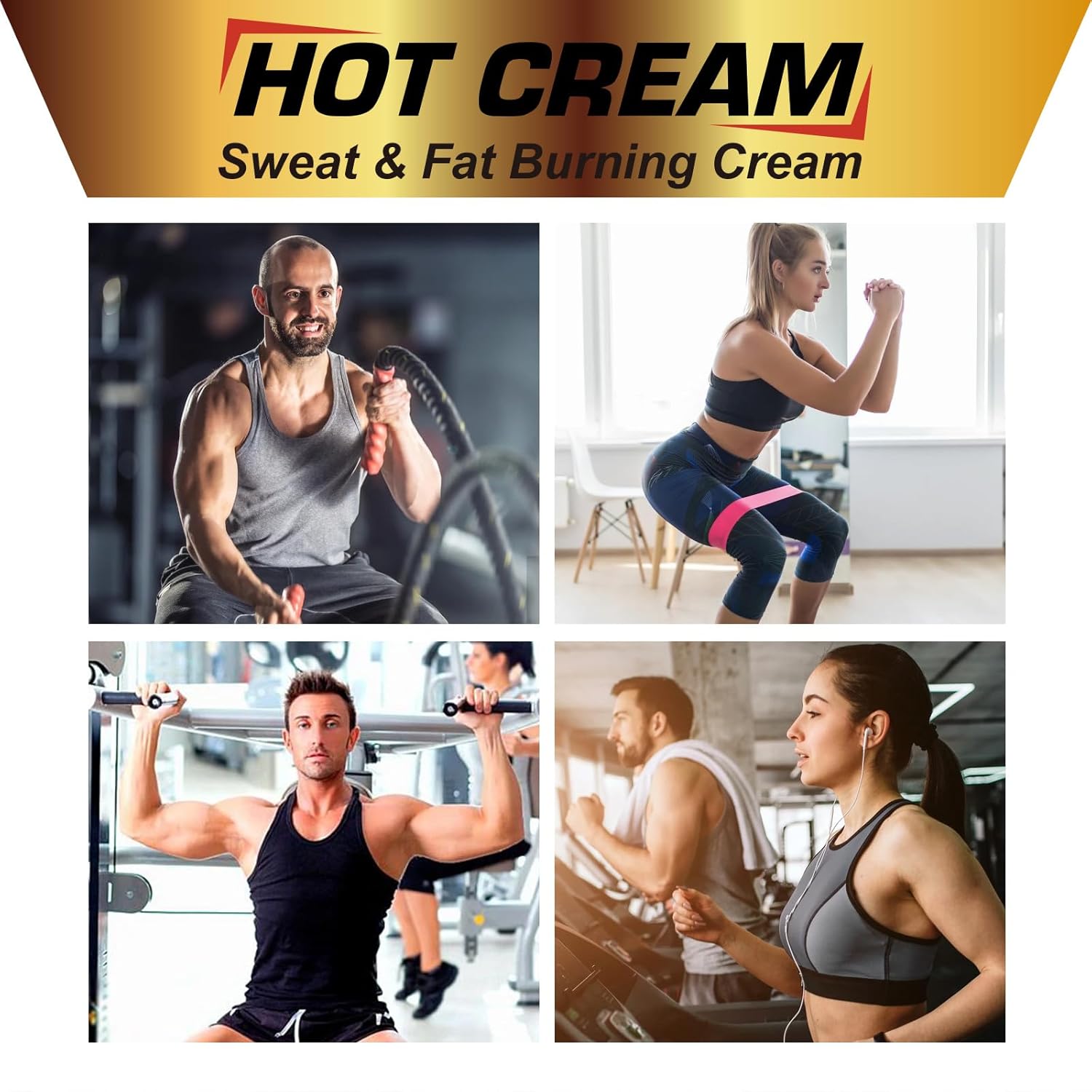Fat Burning Cream for Belly and Thighs, Natural Sweat Enhancer, 8oz, for Men and Women - Image 8