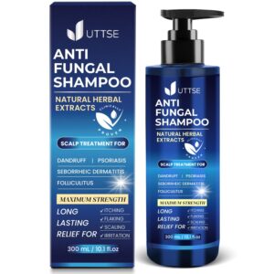 Anti-Fungal Shampoo for Scalp Psoriasis: Dandruff Shampoo for Folliculitis and Seborrheic Dermatitis - Relieves Itchy & Dry Scalp - 250 mL / 8.45 fl.oz