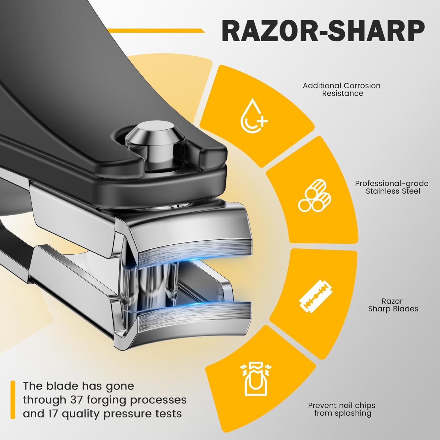 BEZOX Long Handle Toenail Clippers for Seniors, 360° Rotating Jaw, Ergonomic Grip, Stainless Steel - Image 6