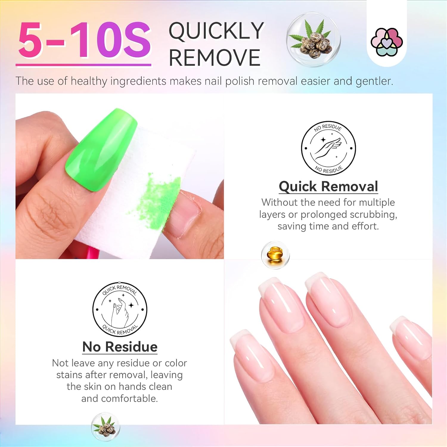 SAVILAND 12 Color Quick-Dry Nail Polish Set, Neon & Pastel Shades, 0.34 oz Bottles, Includes Base & Top Coat - Image 6