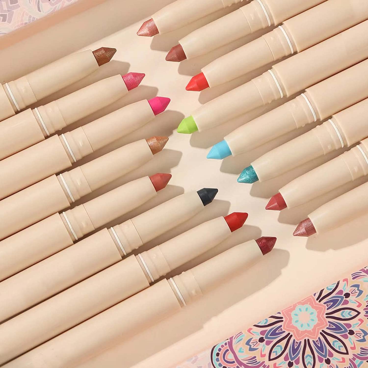 Waterproof Hypoallergenic 12-Shade Eyeshadow Palette with Long-Lasting Eyeliner and Cream Highlighter Stick - Image 6