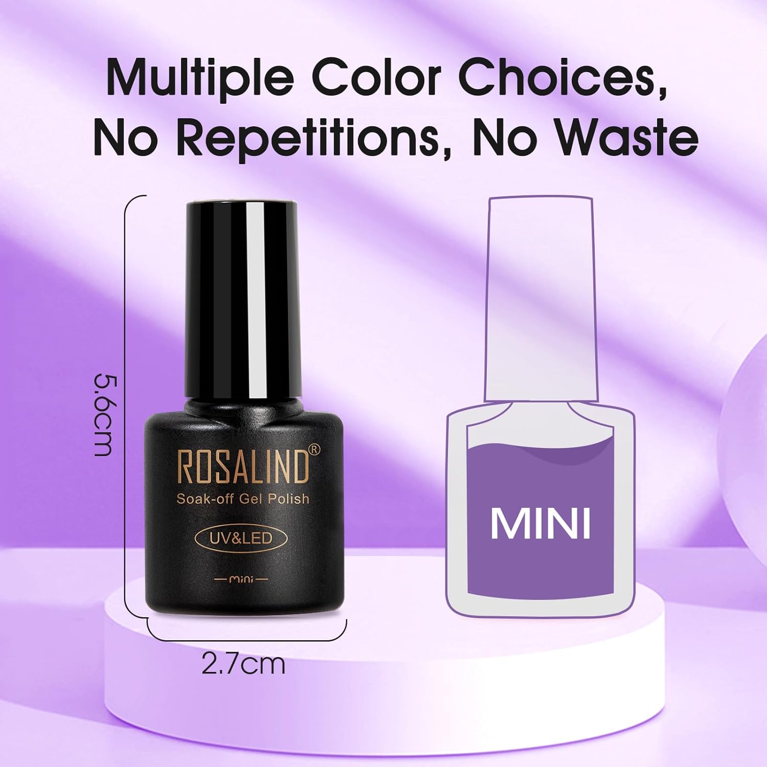 ROSALIND 24-Piece Cat Eye Gel Nail Polish Set with Glitter and Color Changing Effects - Image 9