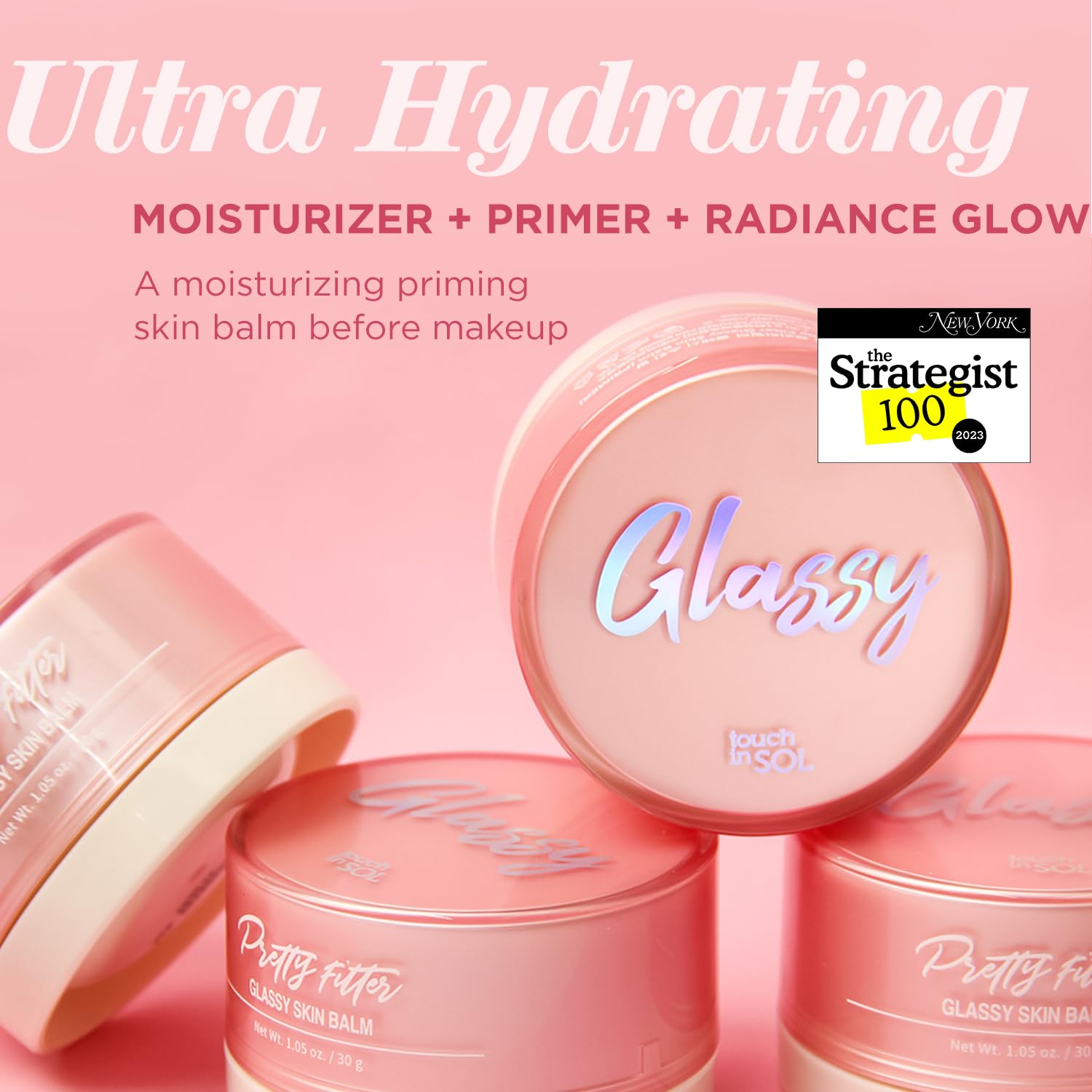 Touch in Sol Pretty Filter Glassy Skin Balm Primer 2 Pack 1.05 oz Moisturizing Face Cream - Image 2