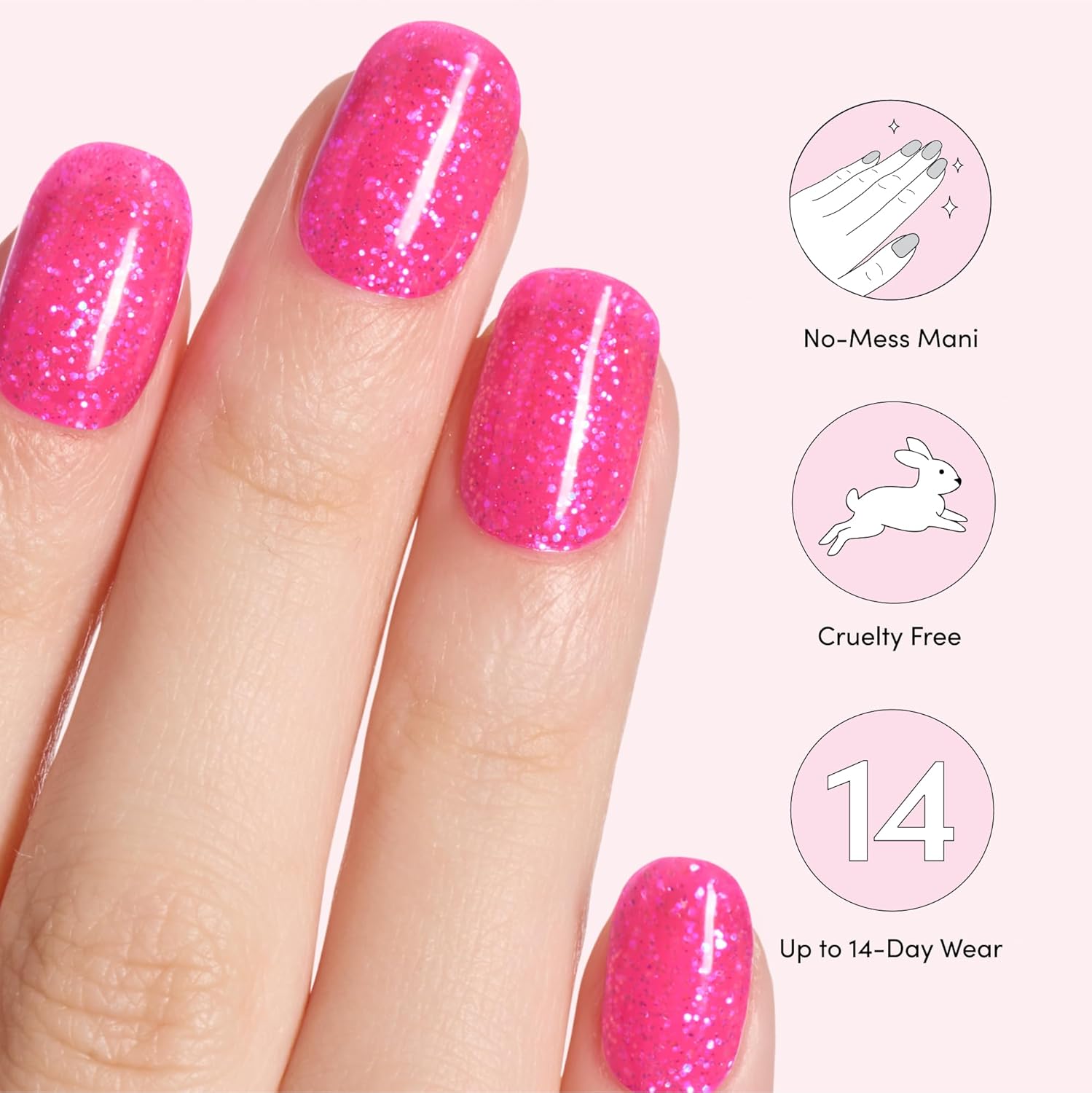 Dashing Diva Glaze Watermelon Smoothie 4-Piece Manicure Kit 32 Nail Strips - Image 4