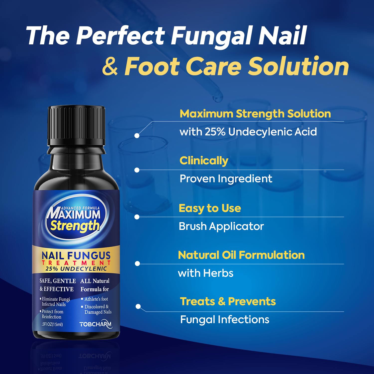 Extra Strength Toenail Fungus Treatment with 25% Undecylenic Acid, 1oz Fungal Nail Solution - Image 4