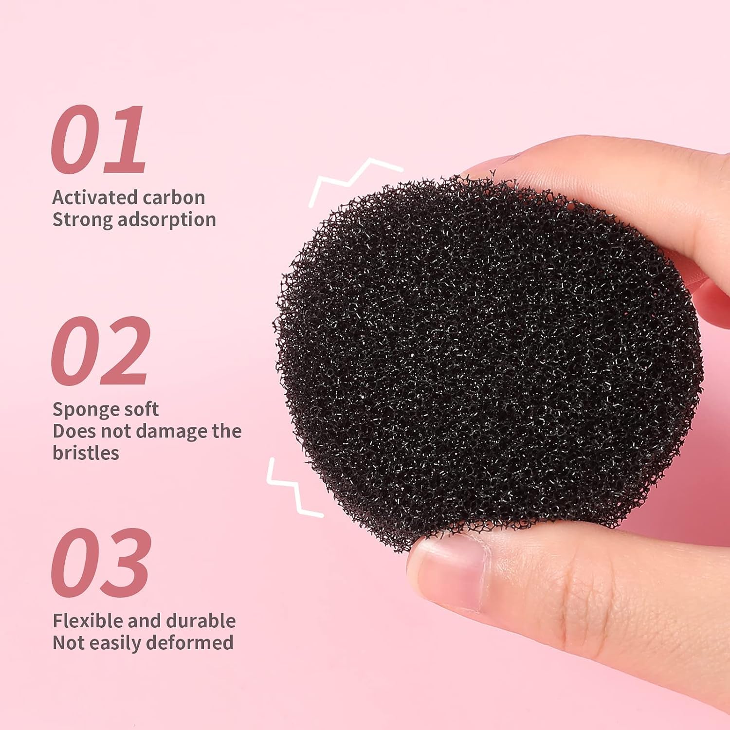 Docolor Vegan Makeup Brush Cleaner Set with Solid Soap Sponge and Mat - Image 6