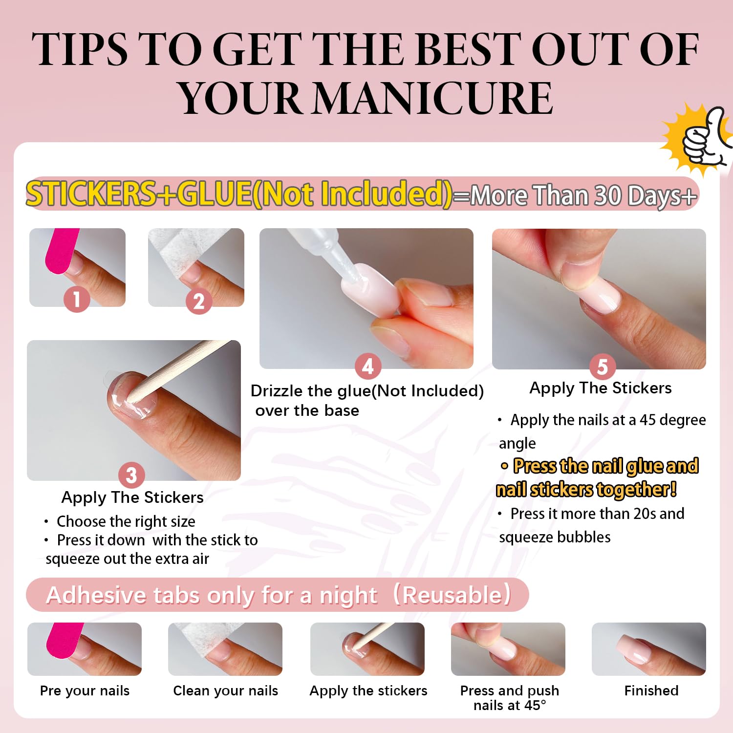 Hot Pink Neon Short Oval Round Press On Nails 24 Piece Set for Women - Image 7