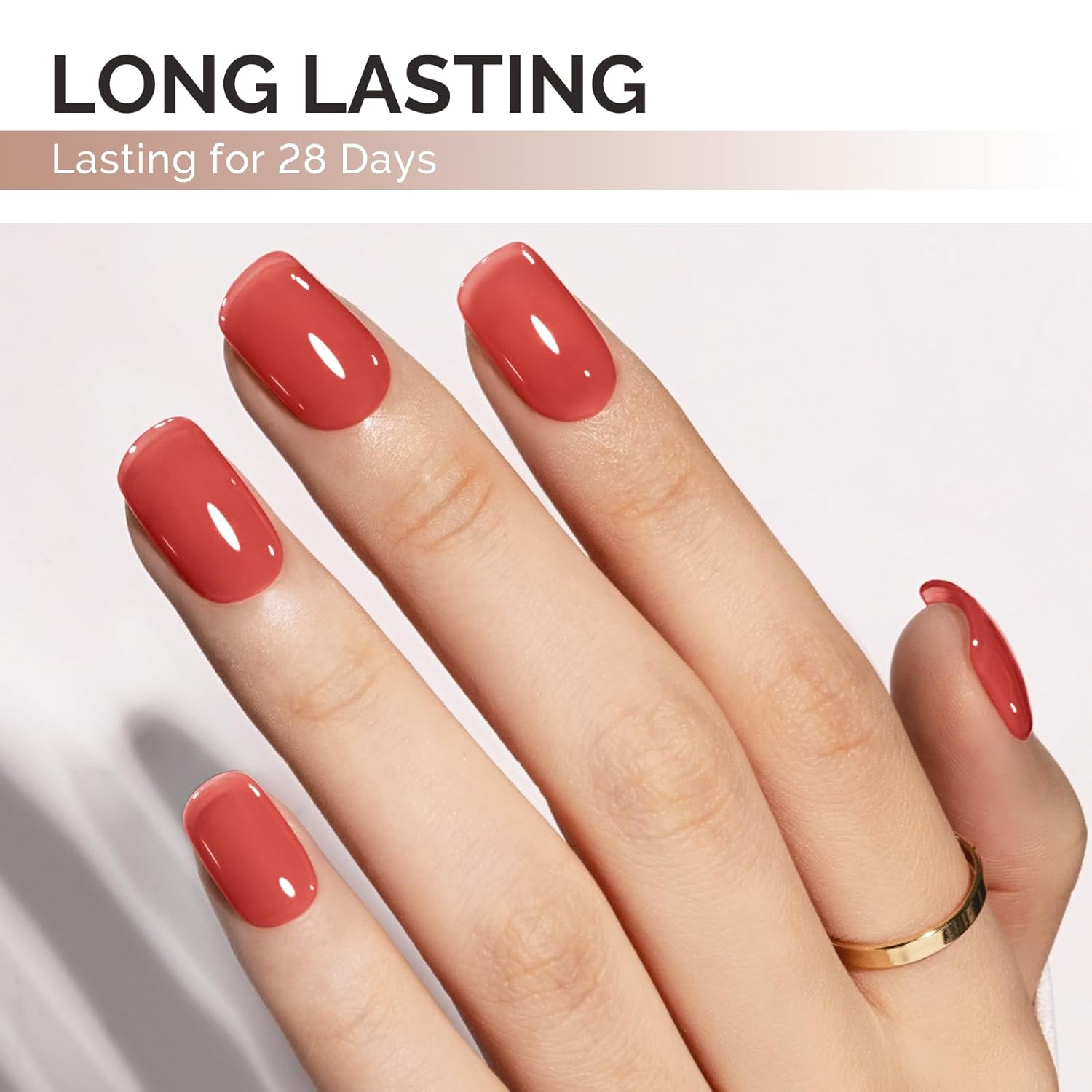 MelodySusie 0.5 oz Translucent Cherry Red Gel Nail Polish for Professional Nail Art - Image 4