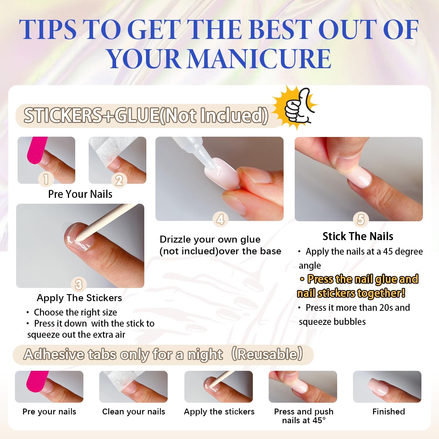 White French Tip Almond Press On Nails - KQueenest Medium Natural Nude Brown Fake Nails - Image 7