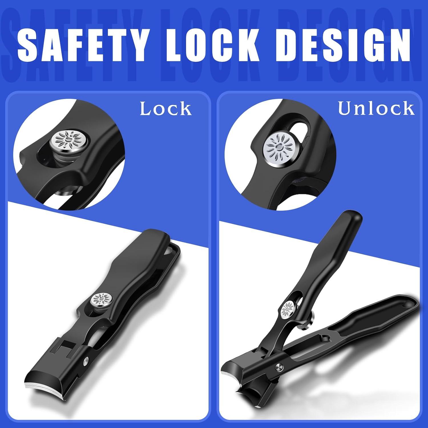 Heavy Duty German Stainless Steel Nail Clippers with Catcher for Thick Nails - Image 4