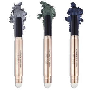 3Pcs Cream Eyeshadow Sticks Set, Waterproof Long Lasting with Soft Smudger, Green Sliver Blue Shimmer Matte Waterproof Eye Brightener Stick Palette for Eye Makeup (#10#11#12)