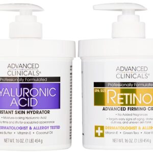 Advanced Clinicals Hyaluronic Acid Hydrating Cream + Retinol Firming Cream Set