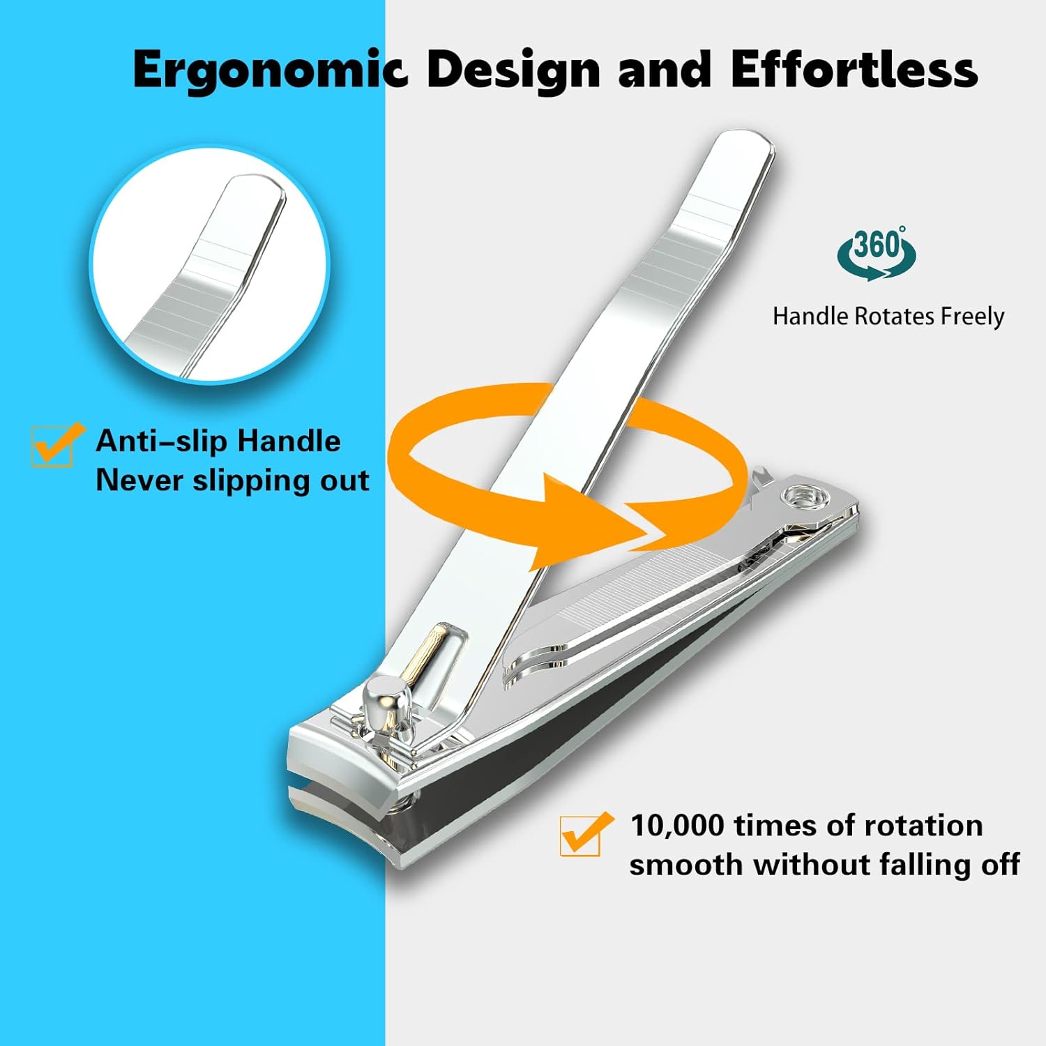 2-Piece Stainless Steel Nail Clipper Set with Built-in Nail Cleaner and File - Image 5