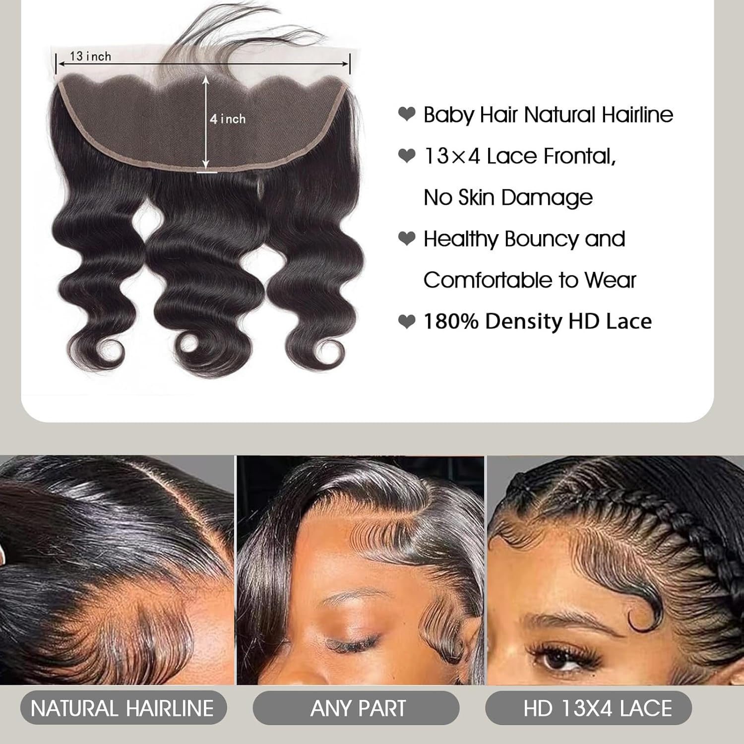 12A Body Wave Human Hair Bundles with HD Lace Frontal Closure, 20 Inches - Image 4