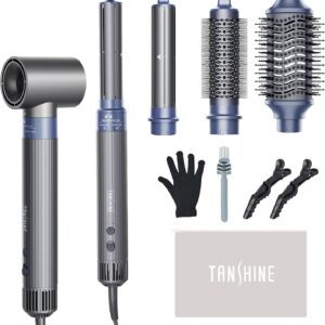 TANSHINE Blow Dryer Brush,Hair Dryer Brush with 110,000 RPM High-Speed Negative Ionic Hair Dryer,5 in 1 Hot Air Styler, Blow Dryer for Fast Drying Curling Volumizing Straightening Styling