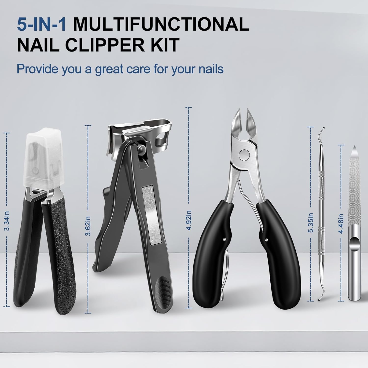 Heavy Duty Toenail Clippers for Seniors, Thick Nail Grooming, Built-in Catcher, Rotating Long Handle - Image 8