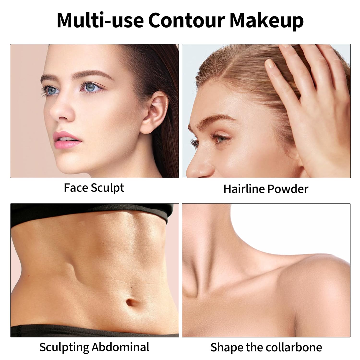 Fair/Light Cool Toned Contour Palette - Smooth, Blendable, Long-Lasting Face Shaping Powder - Image 4