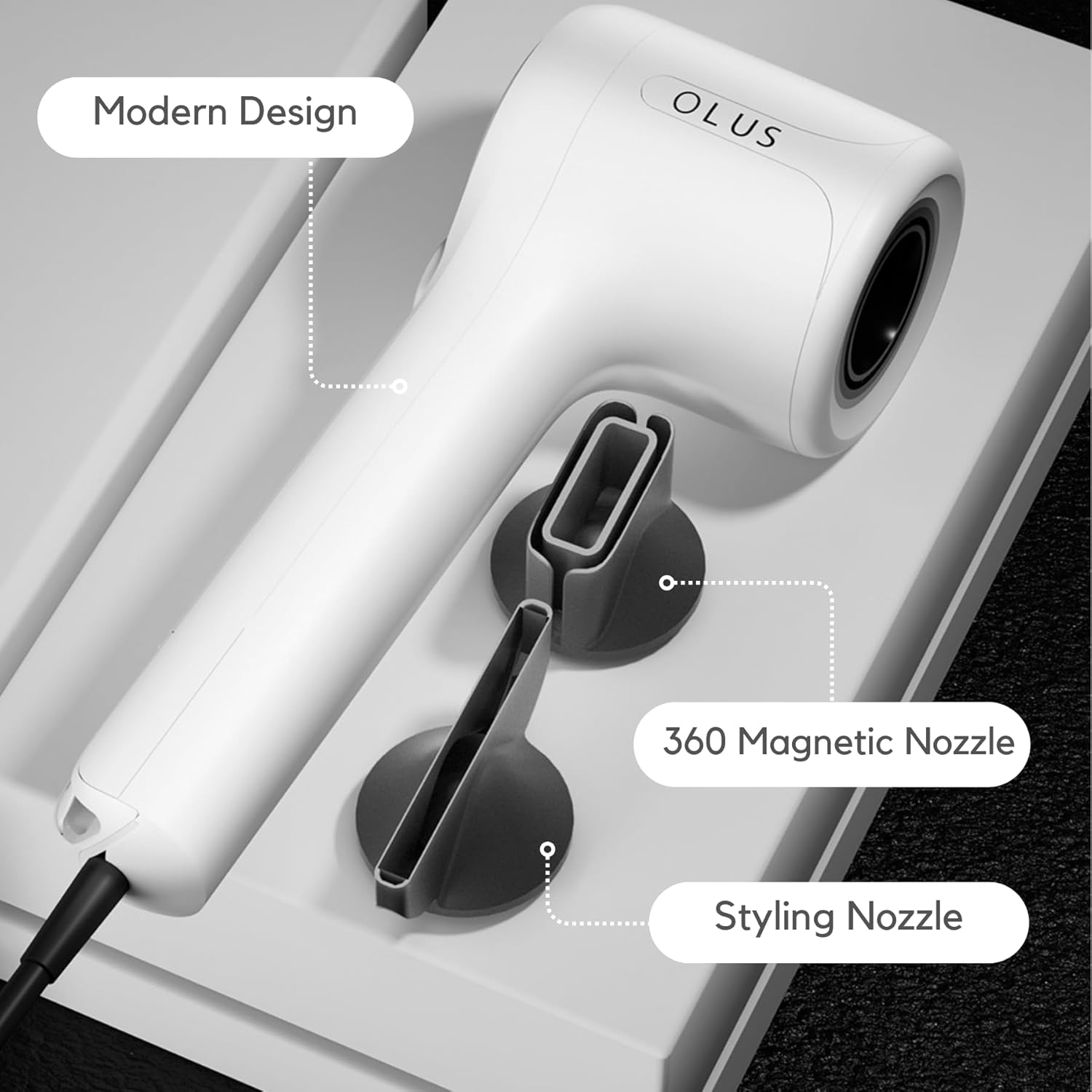 1500W High-Speed Ionic Hair Dryer Lightweight Ergonomic Design for Home Salon Use - Image 8