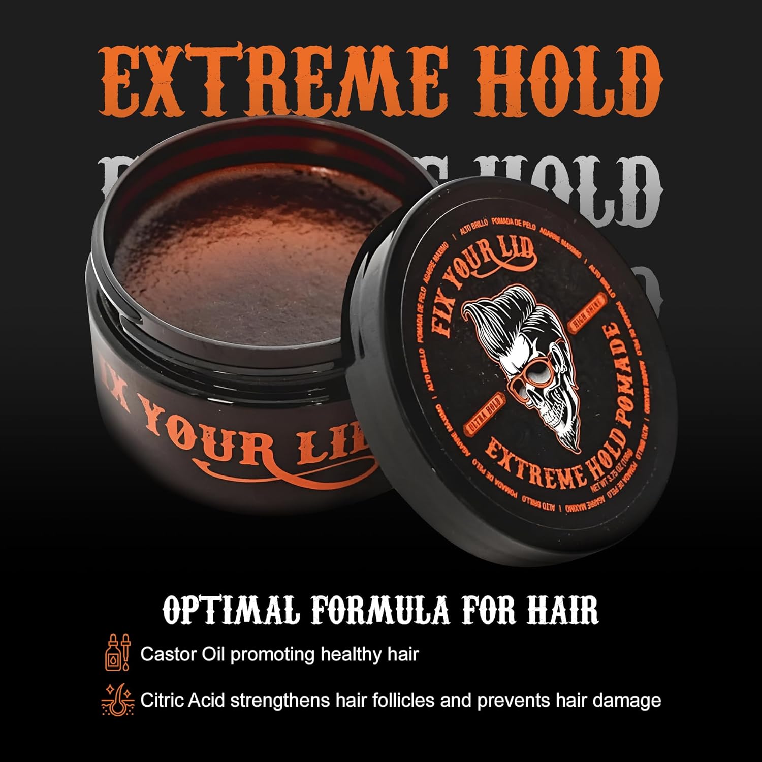 Extreme Hold High Shine Water-Based Hair Pomade for Men 3.75 oz - Image 4