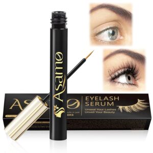 Eyelash Growth Serum – 15 Plant Extracts for Longer Lashes, Natural Beauty Enhancement,eye lash serum growth(Black-Gold)