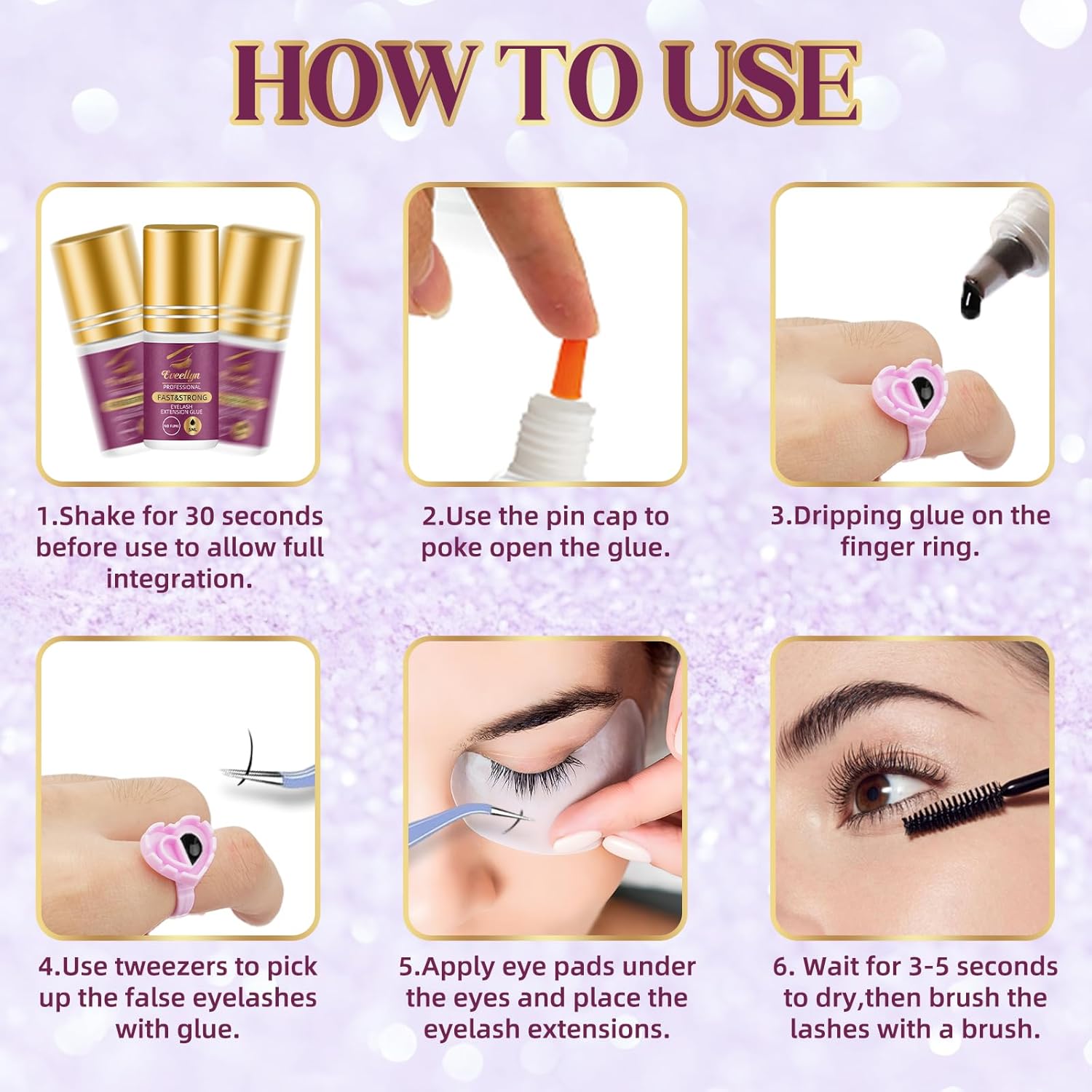 10ml Fume-Free Individual Eyelash Extension Glue 2-4 Second Fast Dry - Image 4