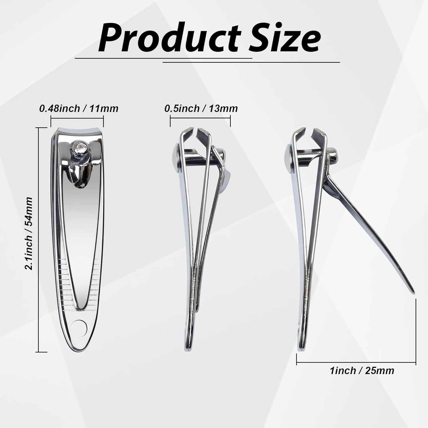 100 Ultra Sharp Stainless Steel Nail Clippers Set Portable for Travel and Home Use - Image 2
