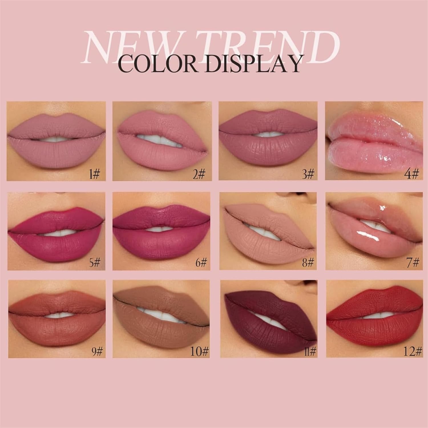 12 Piece Nude Matte Liquid Lipstick Set, Waterproof Long Lasting 24 Hour Wear, 12 Colors - Image 2