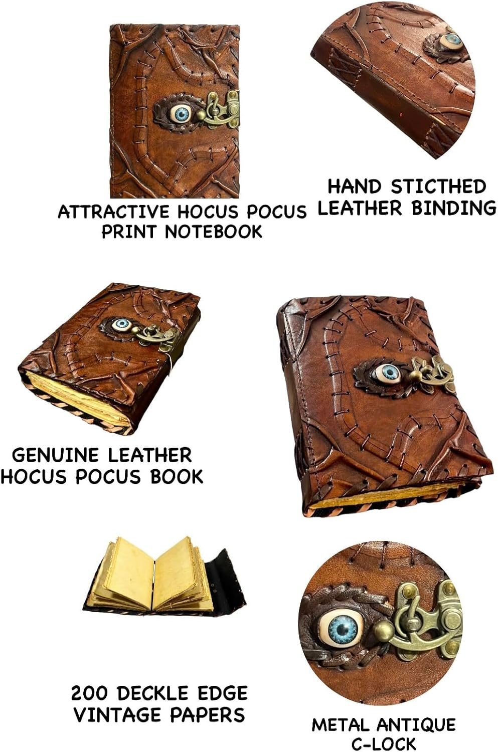 Hocus Pocus Authentic Book of Spells with Lock Halloween Decor Witchy Gifts - Image 4