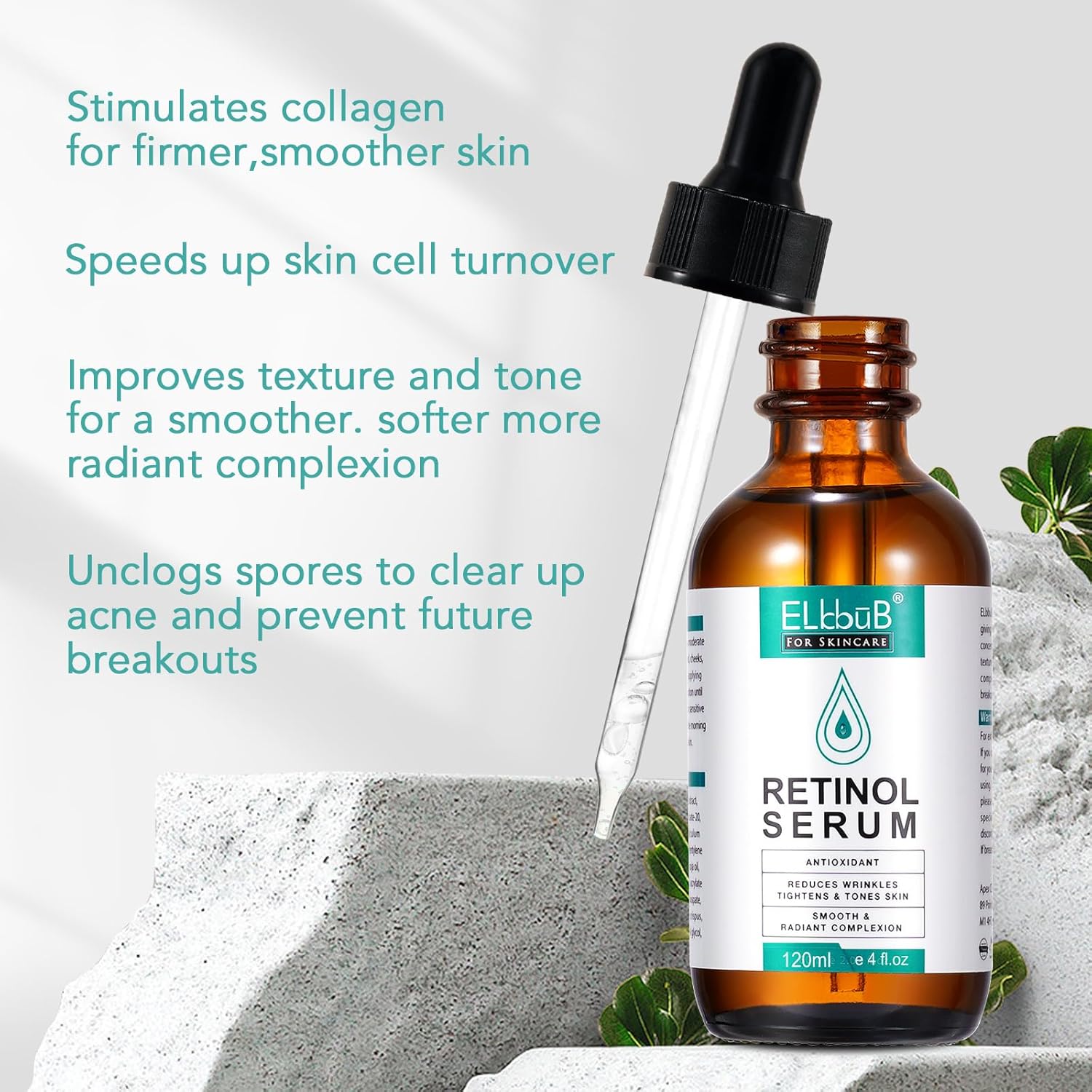 Retinol Anti-Aging Serum with Hyaluronic Acid, Vitamin E, Aloe - 1 oz - Image 6