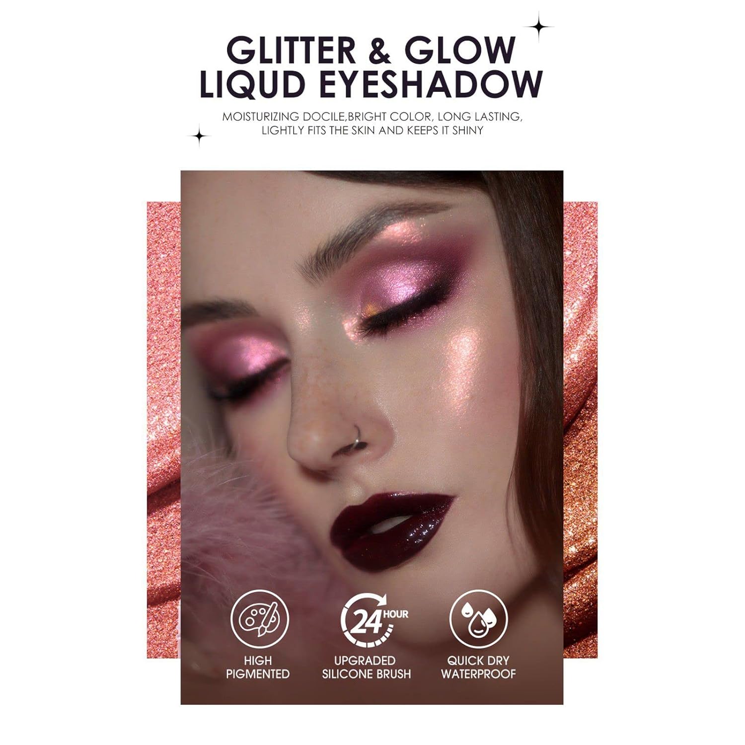 Chameleon Metallic Multichrome Liquid Glitter Eyeshadow 10ml Long-lasting No Creasing - Image 9