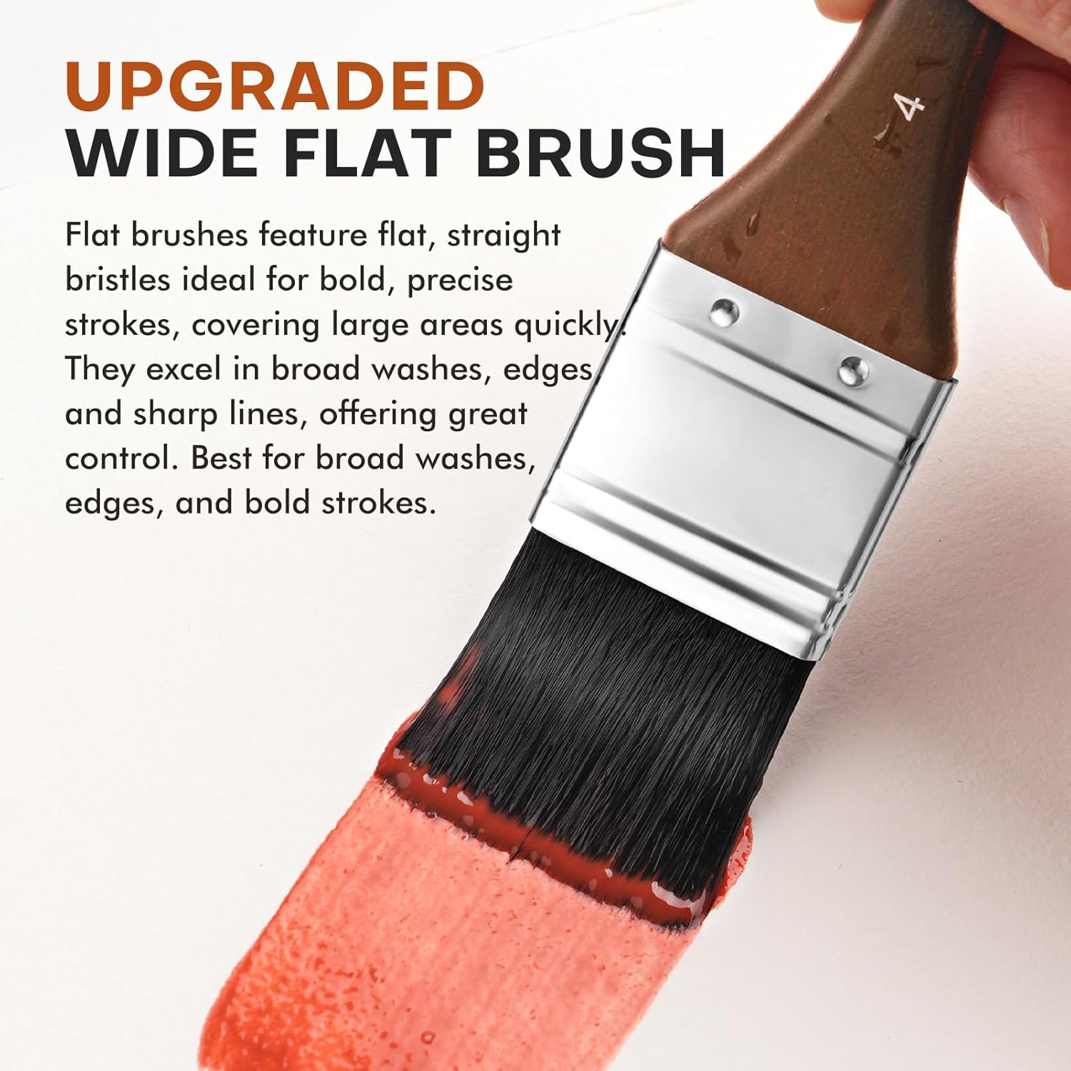 Fuumuui 10-Piece Professional Watercolor Brush Set Synthetic Squirrel Hair - Image 4