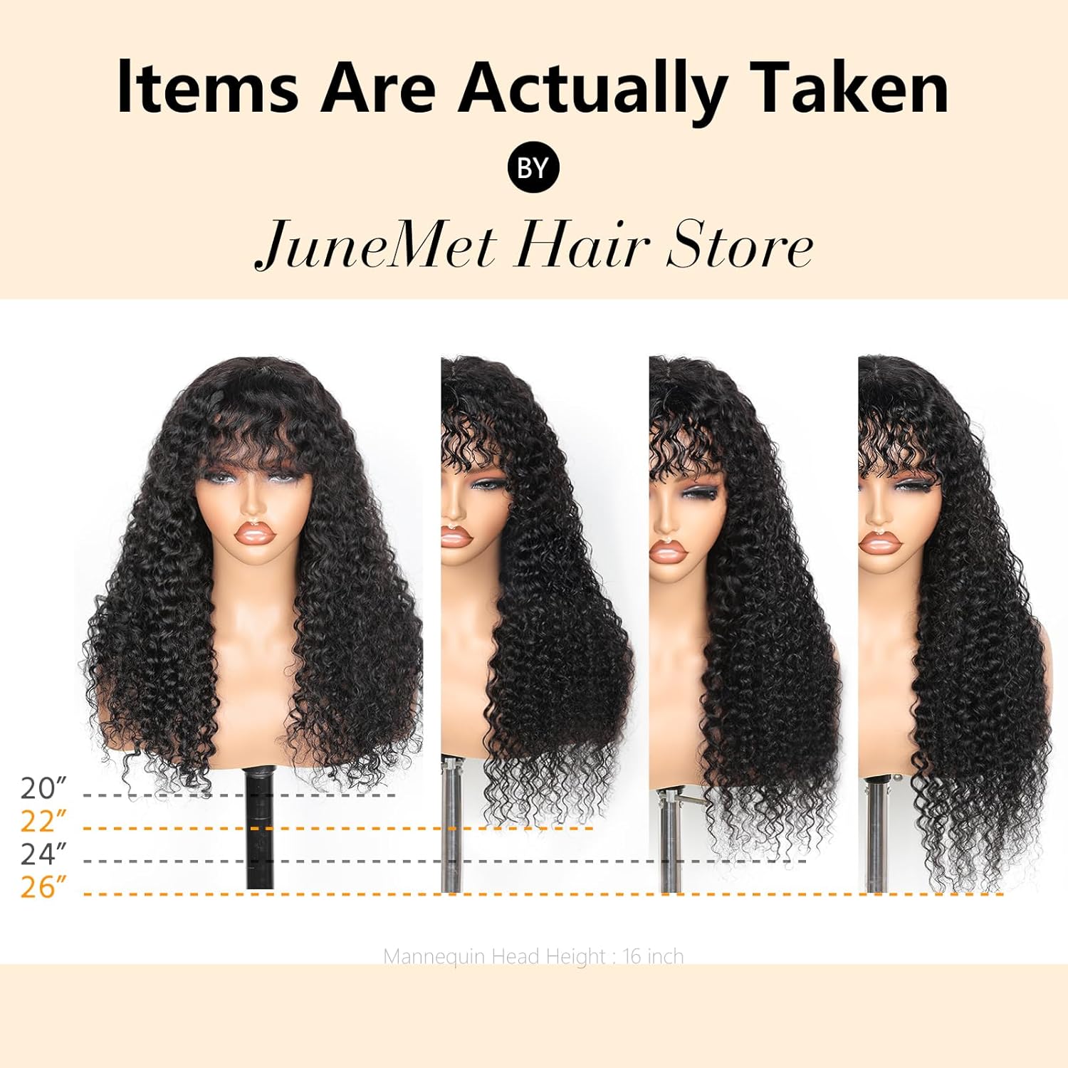Burgundy Curly Wig with Bangs 20 Inch 100% Human Hair 2x4 Lace Closure Red - Image 7