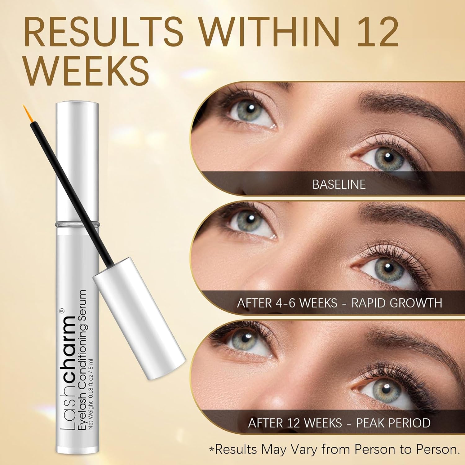 5mL Eyelash Growth Serum for Fuller, Longer Lashes Natural Vegan Formula - Image 5