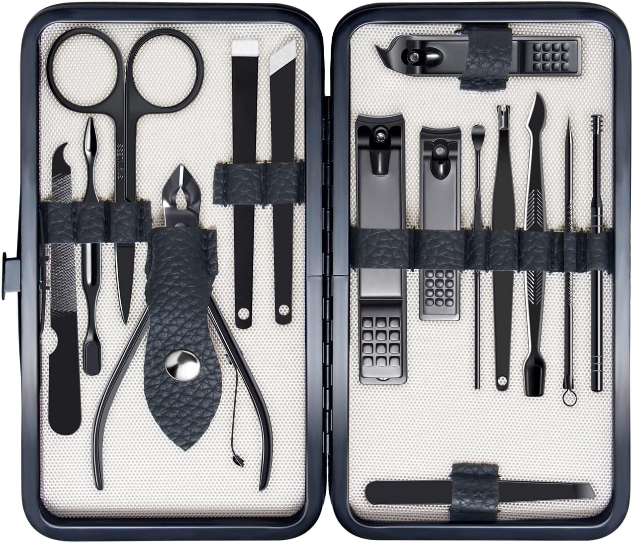 FIXBODY Nail Clippers for Men, Nail Grooming Kit, Manicure Kit Gift for Men, Nail Clippers Set for Women, Fingernail Clippers and Toenail Clippers