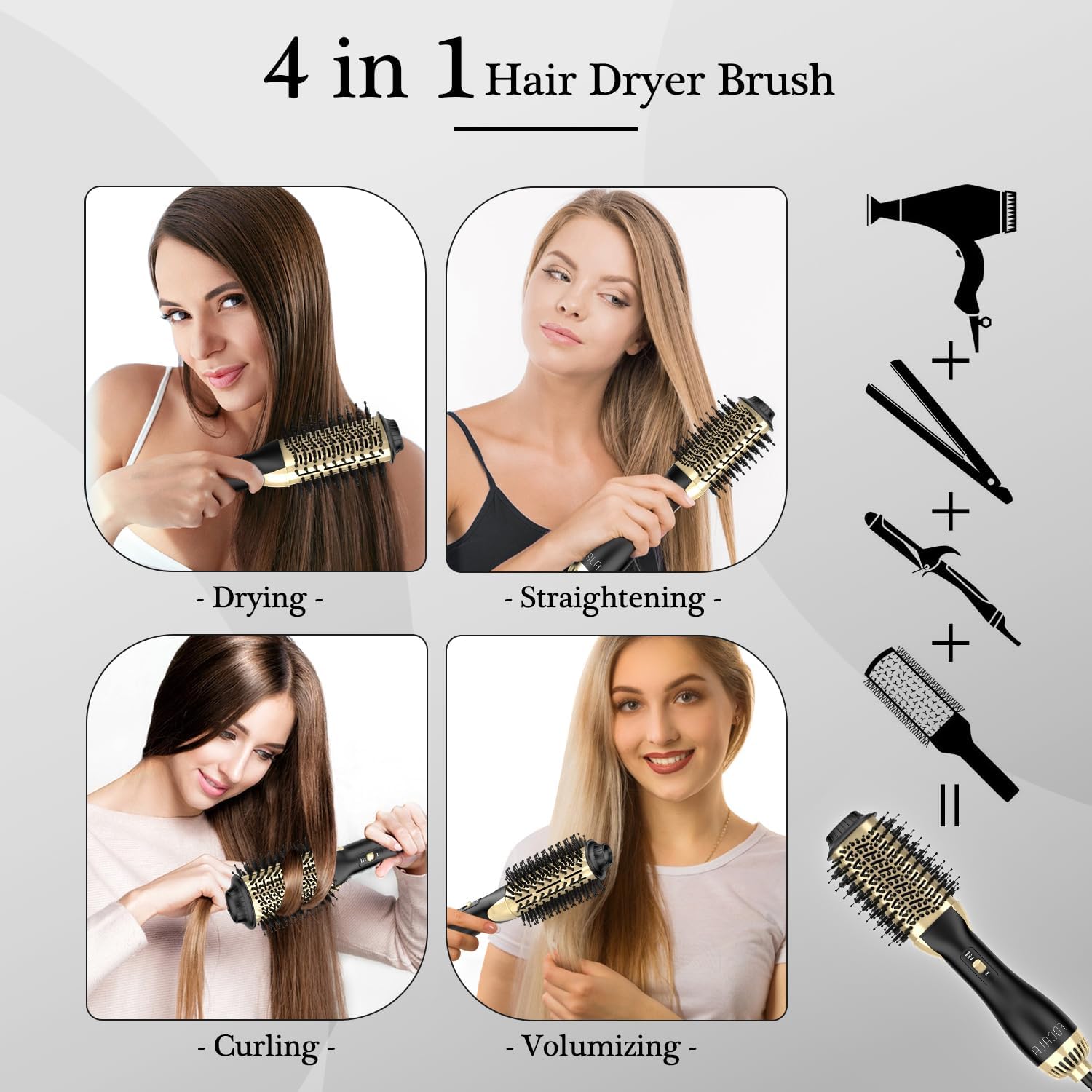 One-Step Volumizer Styler Hot Air Brush for All Hair Types - Image 2