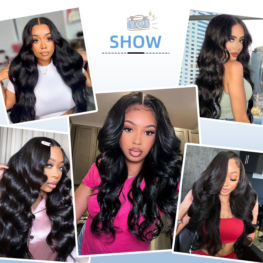 30 Inch 13x6 Lace Front Human Hair Wig 200% Density Body Wave with Baby Hair - Image 5