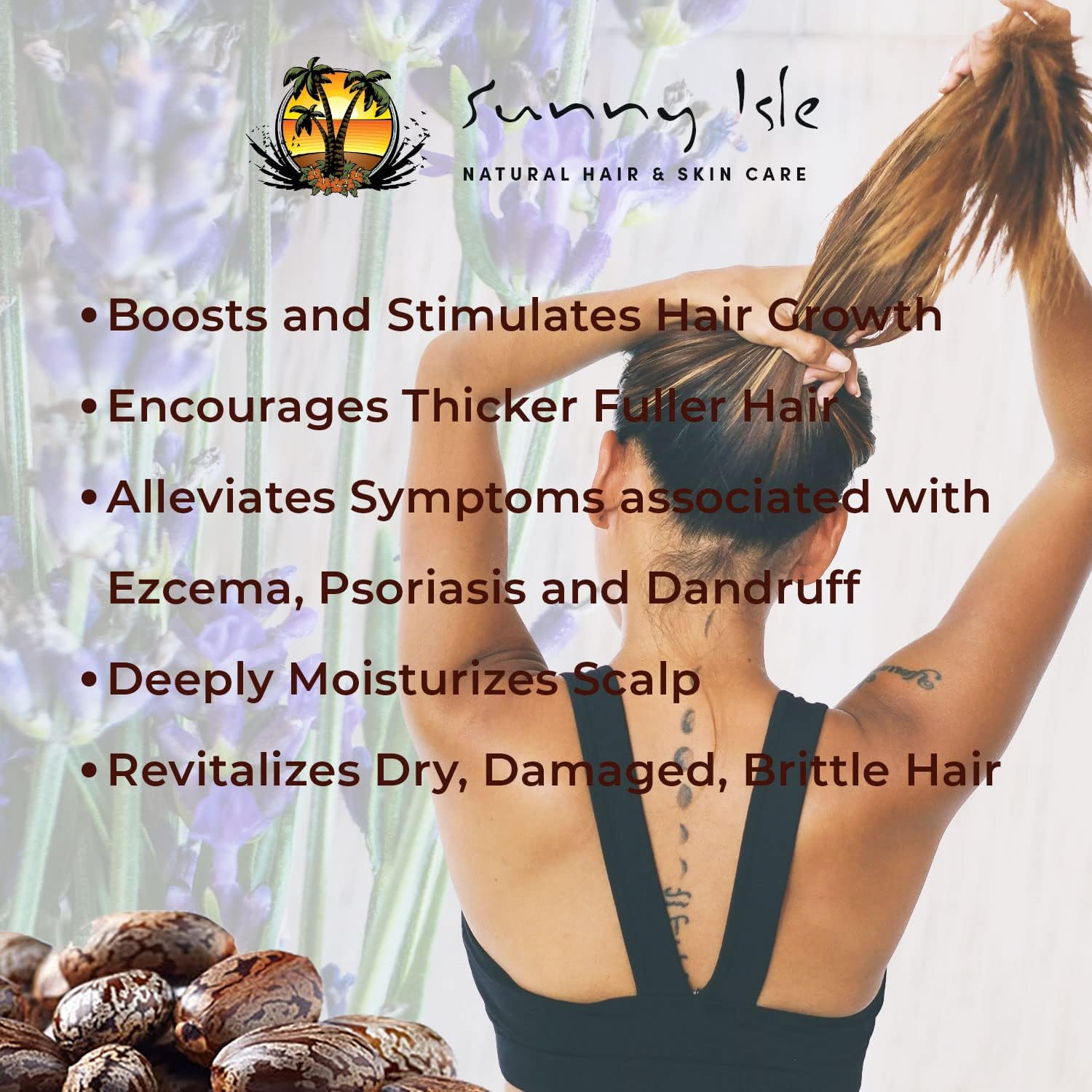 Sunny Isle Lavender 8oz Pure Jamaican Black Castor Oil Butter for Hair Growth and Skin Moisturizing - Image 3