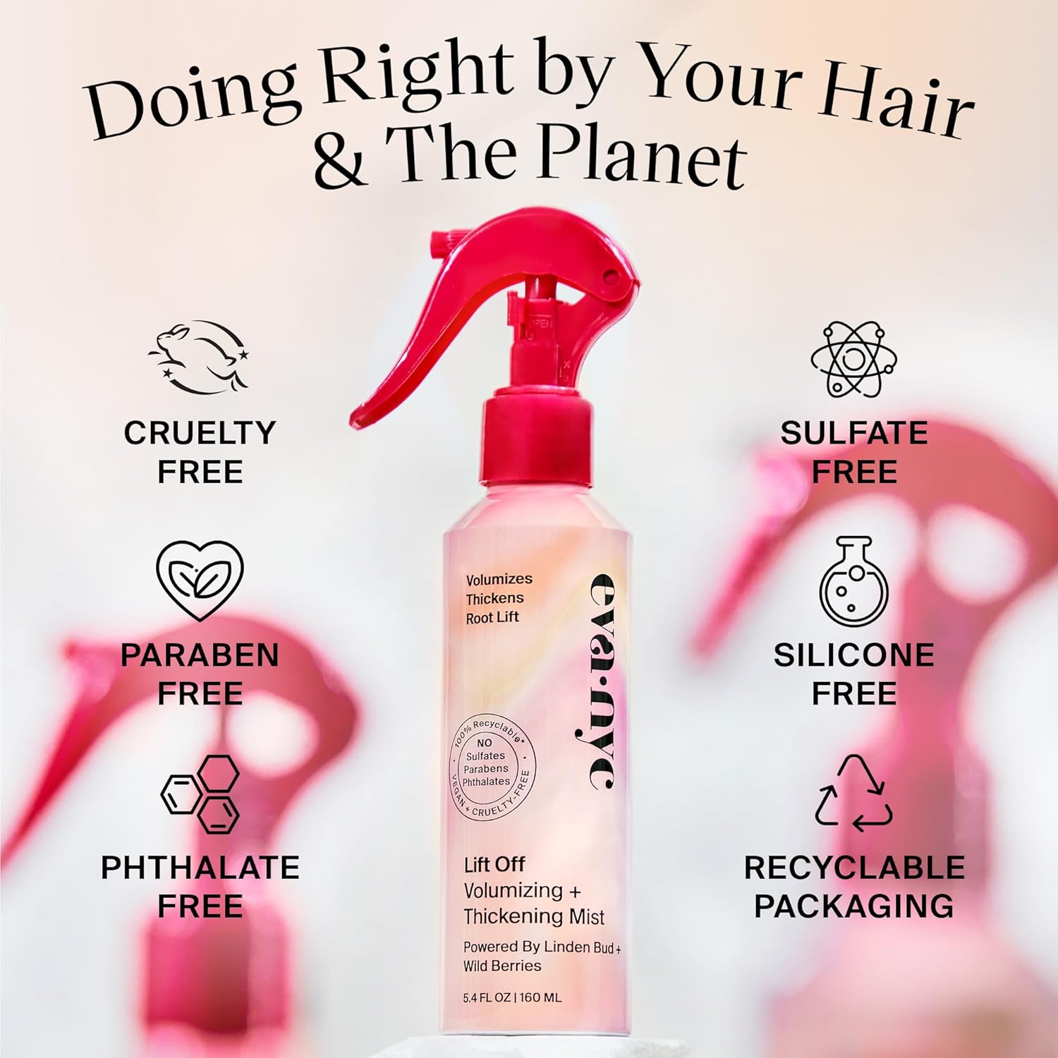 Eva NYC Lift Off Fine Hair Volumizing Thickening Mist, 5.4 fl oz - Image 5