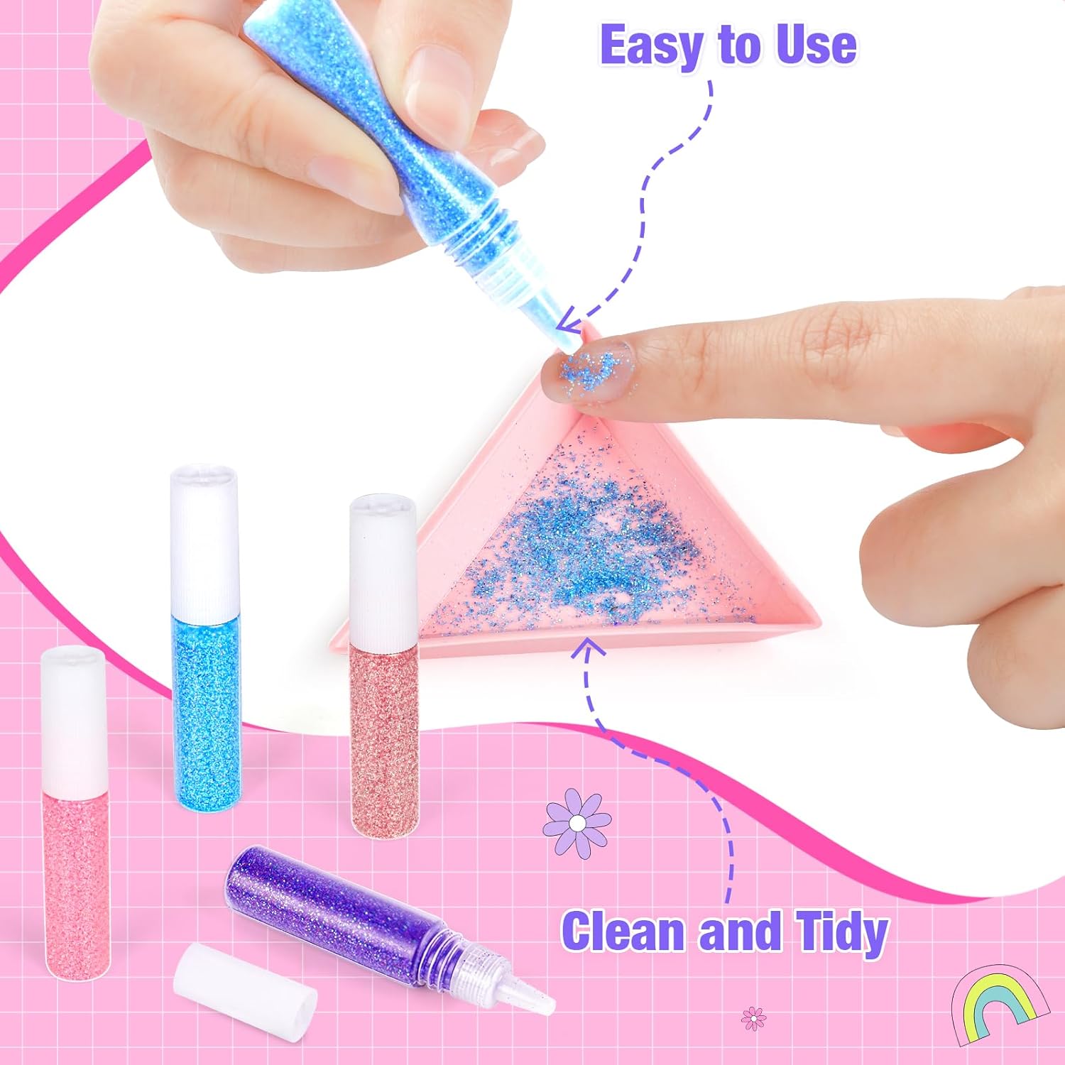 Water-Based Non-Toxic Kids Nail Polish Kit with Dryer for Ages 7-12, Includes Nail Art Salon - Image 4