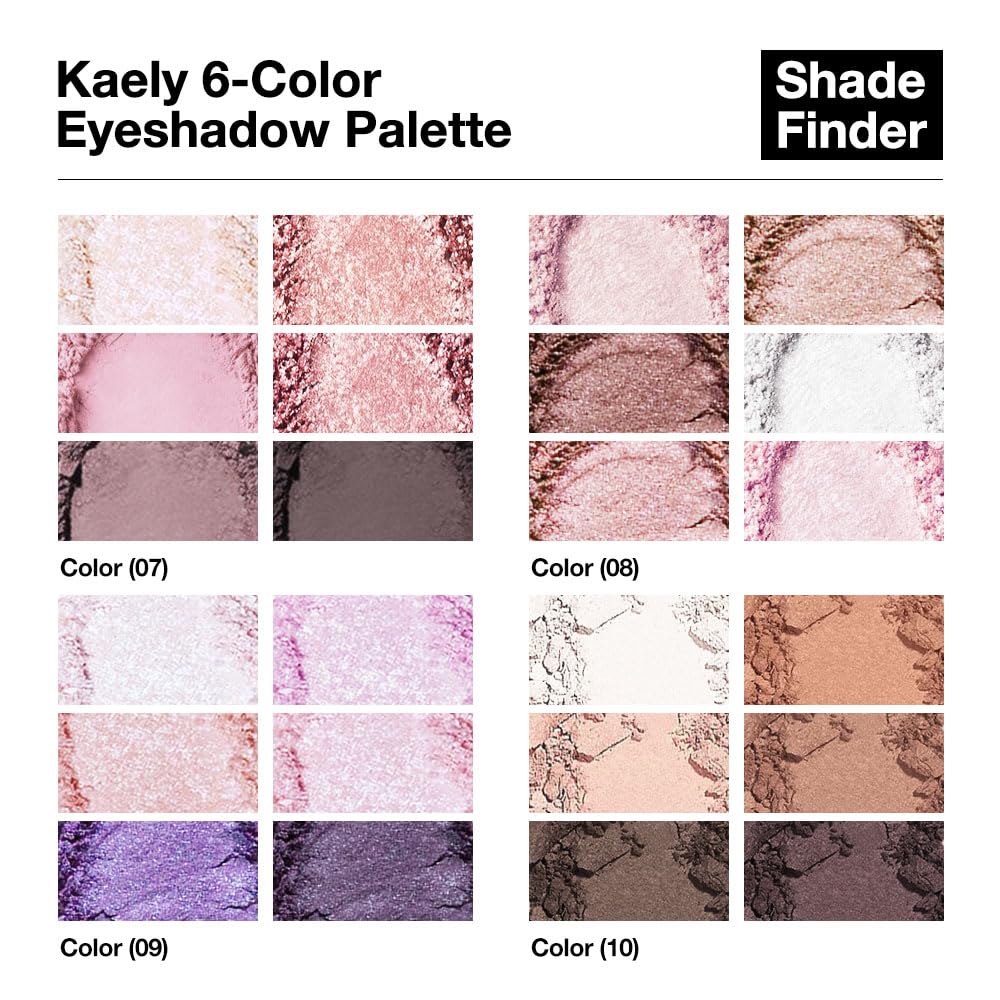 EVPCT Mini 6 Color Eyeshadow Palette with Built-in Mirror for Mature Skin - Image 6