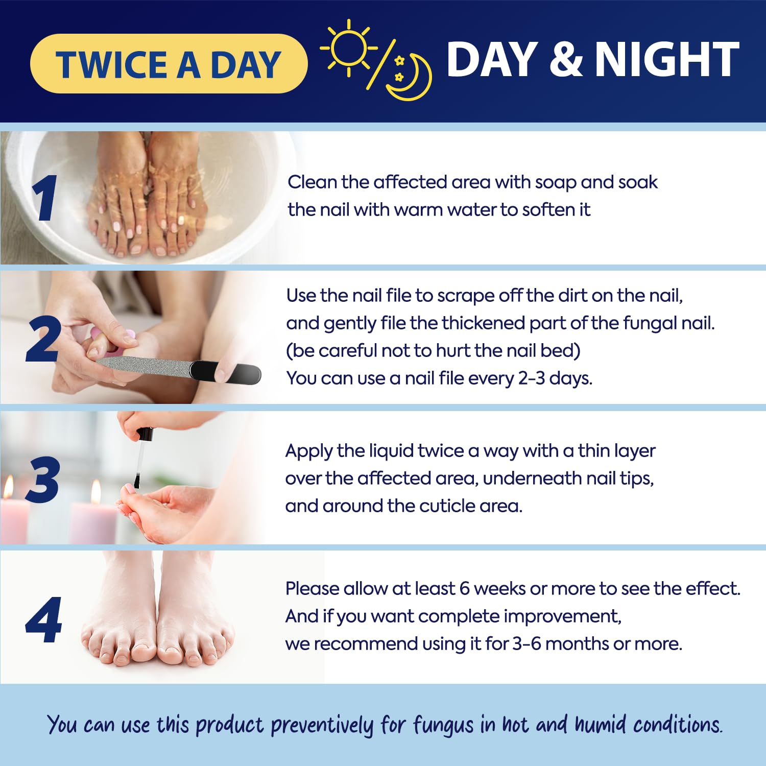 Extra Strength Toenail Fungus Treatment with 25% Undecylenic Acid, 1oz Fungal Nail Solution - Image 6