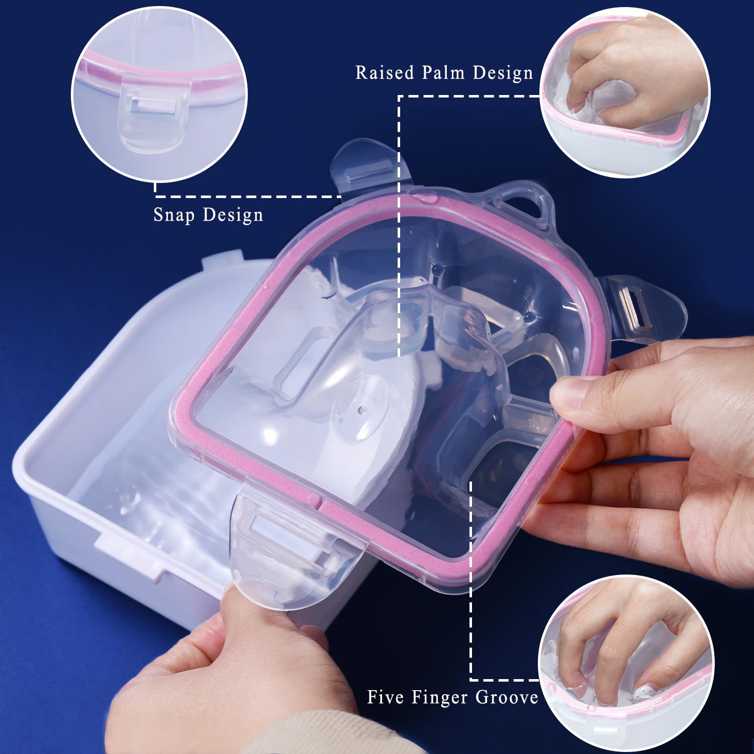 IKOCO Pink Nail Soaking Bowl Set with Gel Polish Remover and Cuticle Oil - Image 2