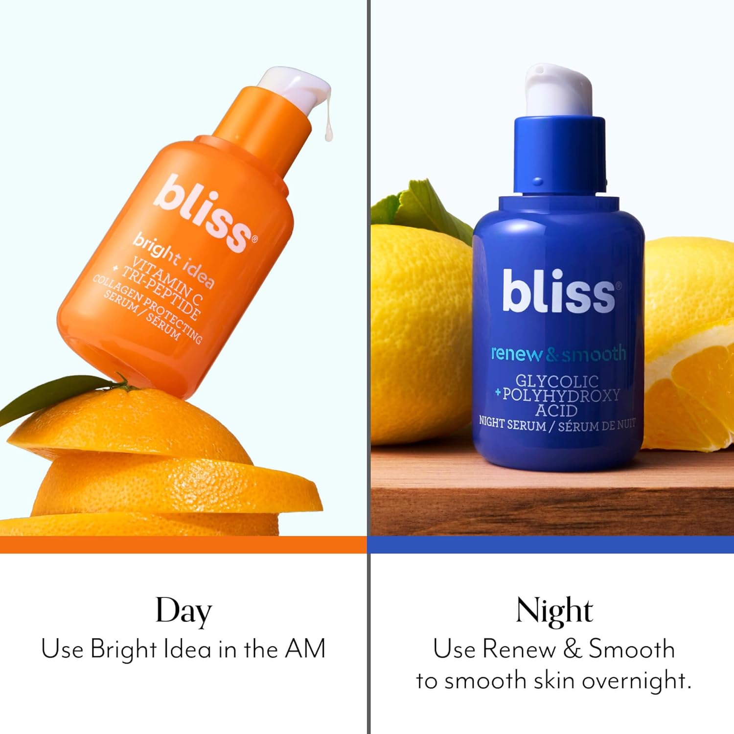 Bliss Vitamin C Glycolic Acid Brightening Anti-Aging Serum Duo Set 2x1 Fl Oz Vegan Cruelty-Free - Image 2