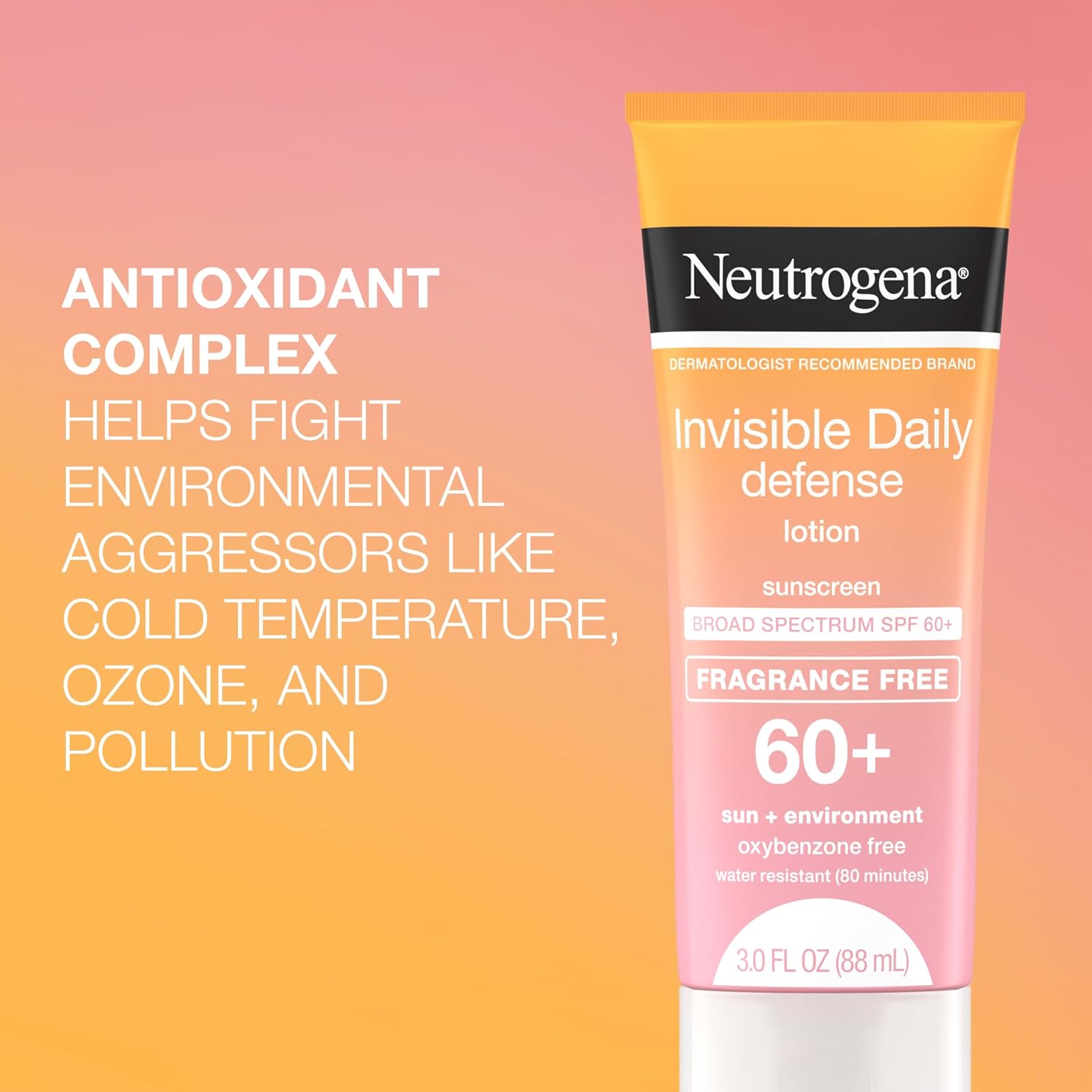Neutrogena Invisible Daily Defense SPF 60 Fragrance-Free Sunscreen Lotion 3.0 oz Water-Resistant - Image 5